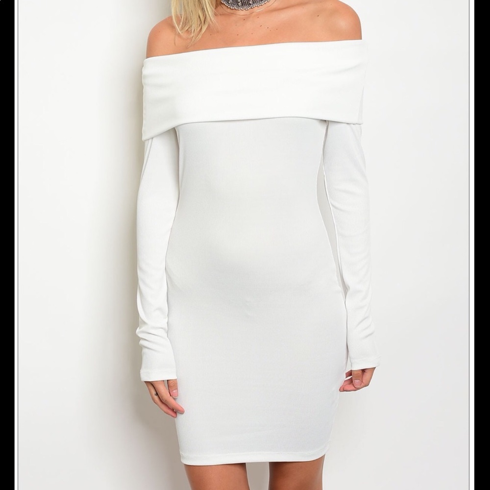 White Off Shoulder Dress